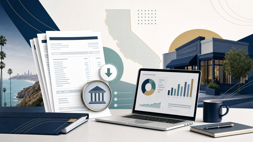 LoanBrook educational graphic for bank statement loans for California business owners