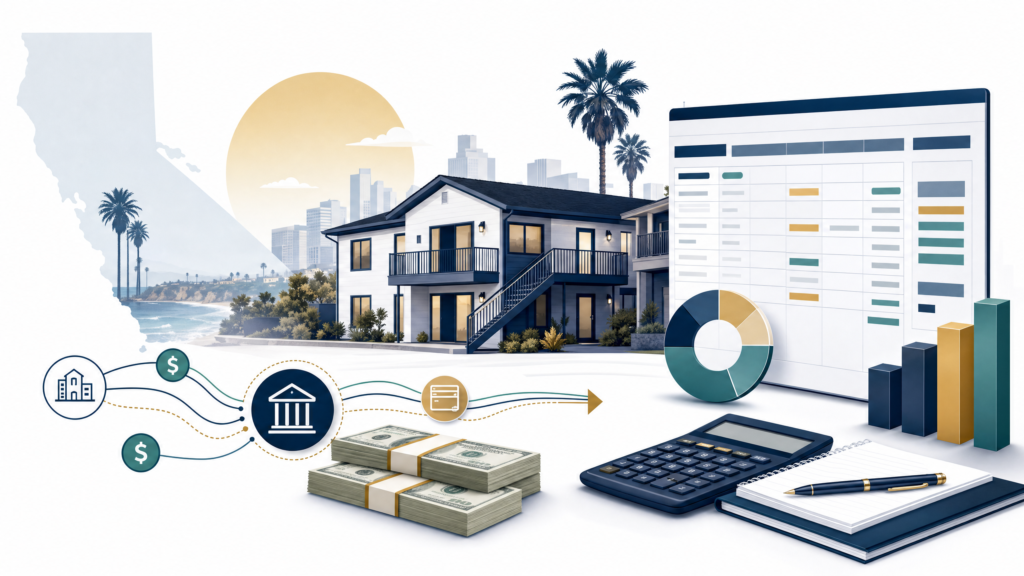 LoanBrook educational graphic for DSCR loans for California rental property investors